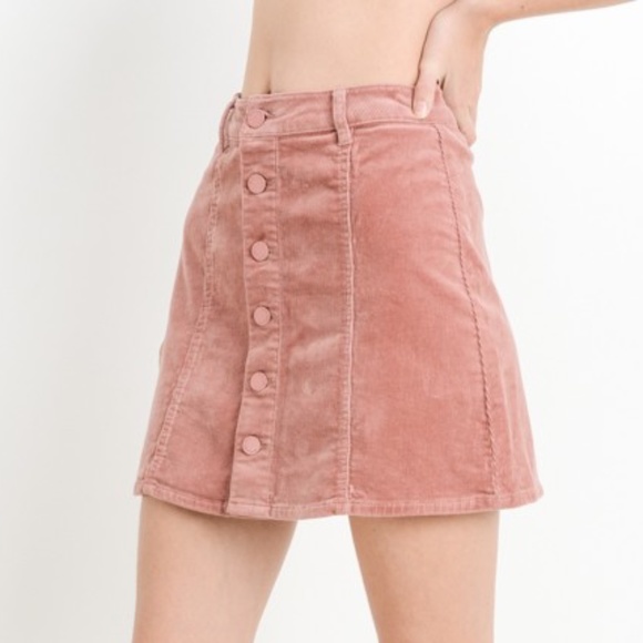 Black High Rise Corduroy Mini Skirt - Picture 3 of 8